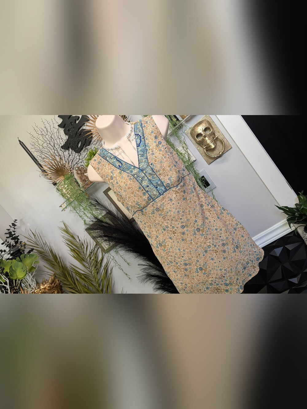 Motherhood Maternity Floral Sheer Blouse Top SM